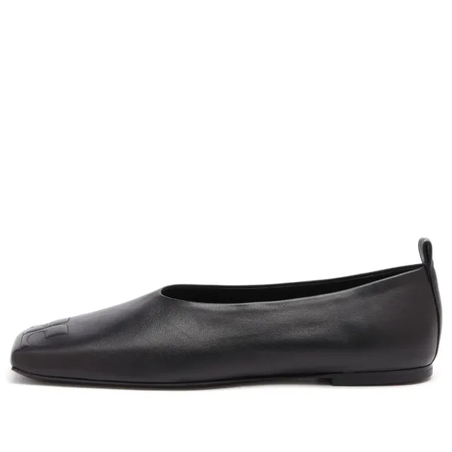 Courrèges Women's Leather Ballerina Shoe Black