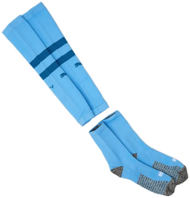 Puma 2023-24 Manchester City Home Two-In-One Socks - 9/10 - (EU 43-46)