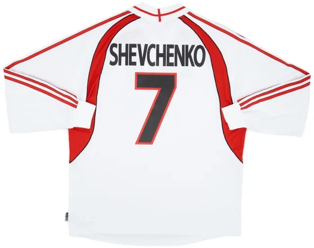 adidas 2000-02 AC Milan Away L/S Shirt Shevchenko #7 (XL)