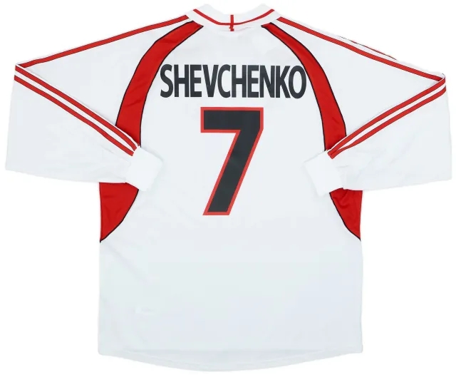 adidas 2000-02 AC Milan Away L/S Shirt Shevchenko #7 (XL)