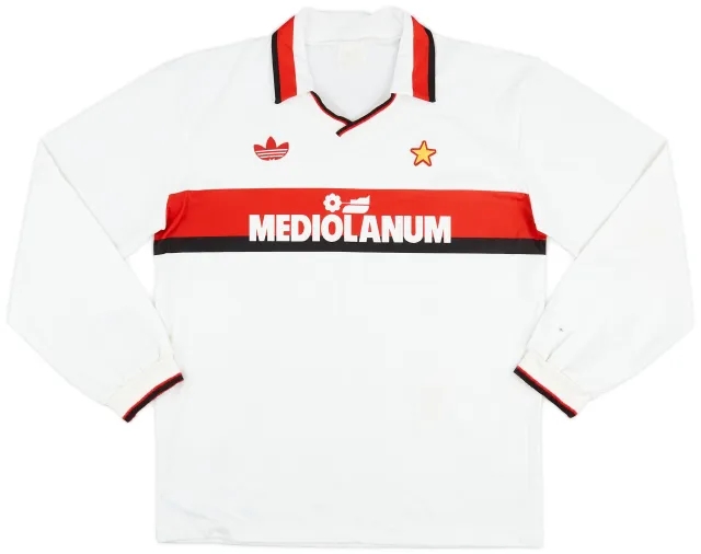adidas 1990-91 AC Milan Away L/S Shirt - 8/10 - (L)