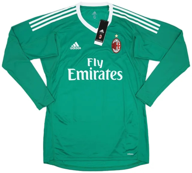 adidas 2017-18 AC Milan Player Issue GK Shirt (M)