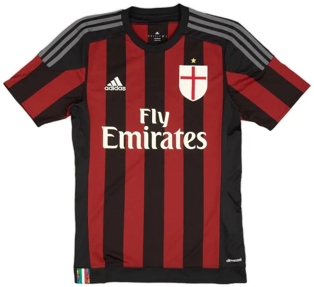 adidas 2015-16 AC Milan Home Shirt - 8/10 - (S)