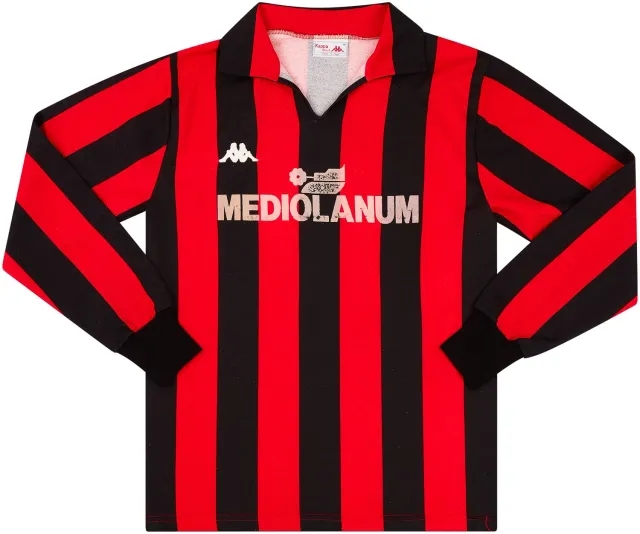 Kappa 1987-88 AC Milan Match Issue Home L/S Shirt #2