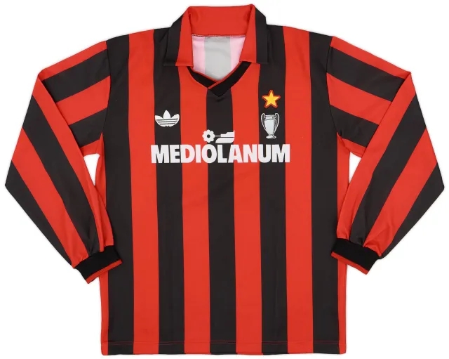 adidas 1990-91 AC Milan Home L/S Shirt - 8/10 - (M)