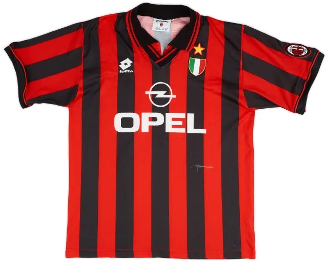 Lotto 1996-97 AC Milan Home Shirt - 7/10 - (L)