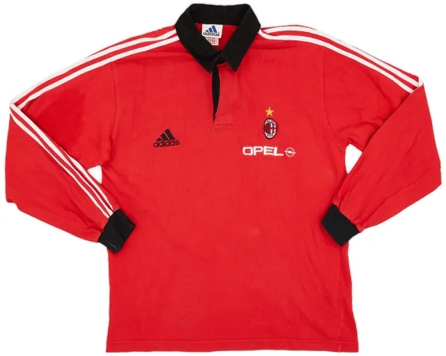 1998-99 AC Milan adidas Polo L/S Shirt - 8/10 - (M)