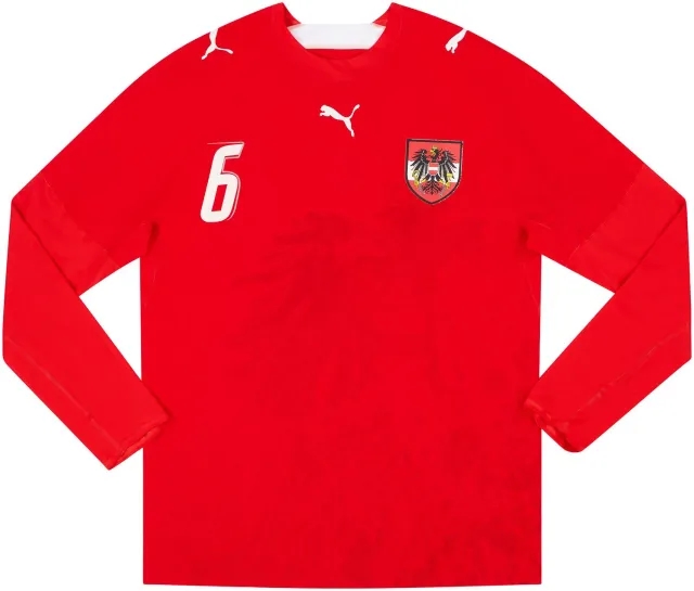 Puma 2006-07 Austria Match Issue Home L/S Shirt #6