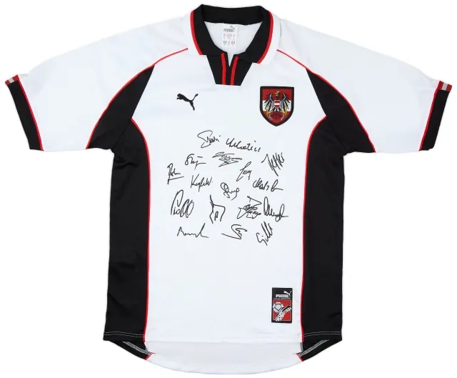 Puma 1998 Austria 'Signed' Home Shirt - 9/10 - (M)