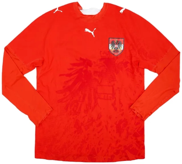 Puma 2006-08 Austria Player Issue Home L/S Shirt - 4/10 - (XL)