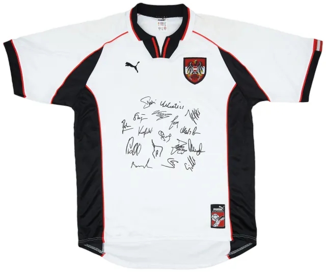 Puma 1998 Austria 'Signed' Home Shirt - 8/10 - (XXL)