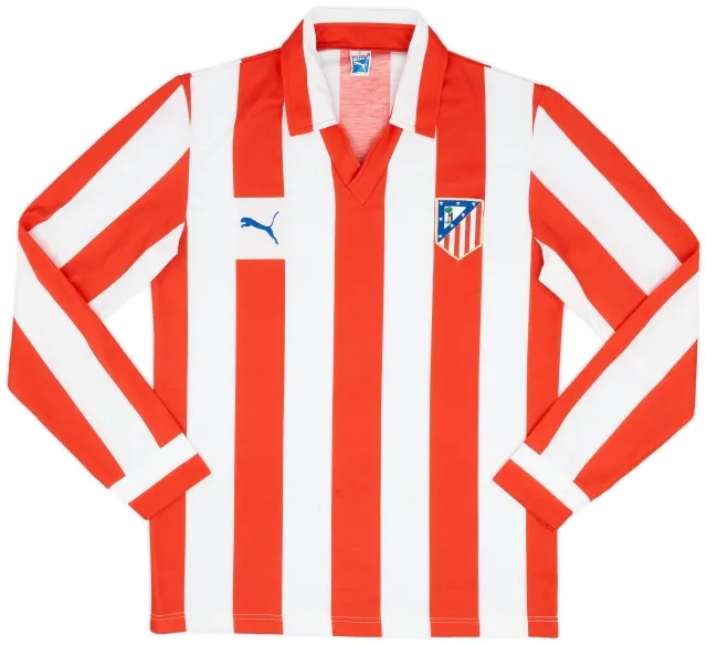 Puma 1983-85 Atletico Madrid Home L/S Shirt - 6/10 - (M)