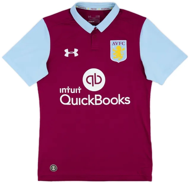 Under Armour 2016-17 Aston Villa Home Shirt - 8/10 - (S)