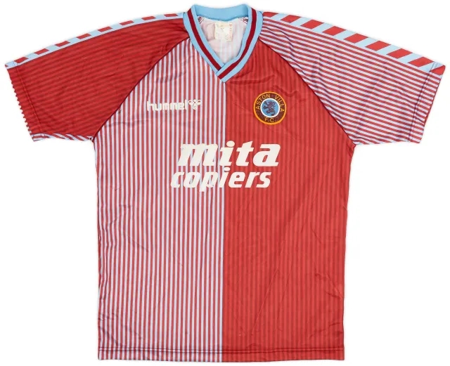 Hummel 1987-89 Aston Villa Home Shirt - 8/10 - (M)