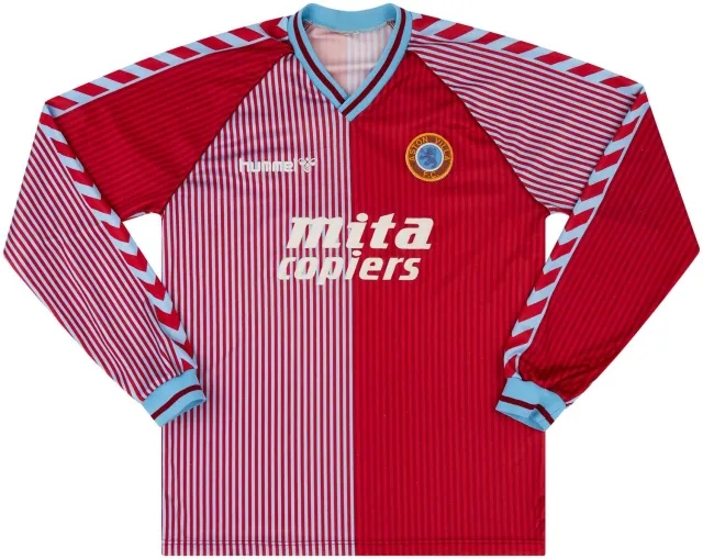 Hummel 1987-89 Aston Villa Home L/S Shirt - 6/10 - (XL)
