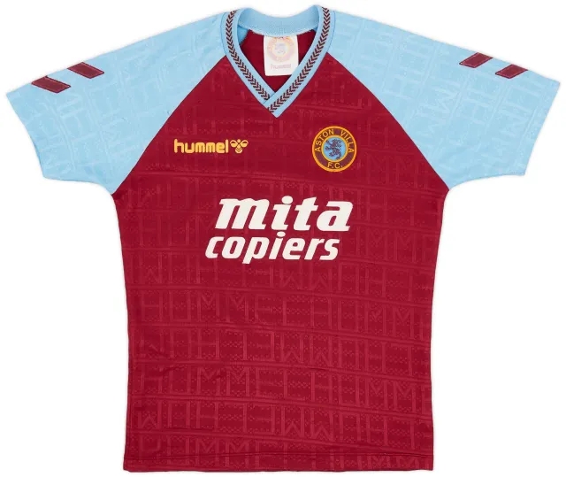 Hummel 1989-90 Aston Villa Home Shirt - 8/10 - (S)