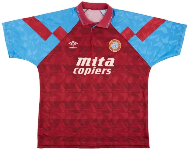 Umbro 1990-92 Aston Villa Home Shirt - 8/10 - (XL)