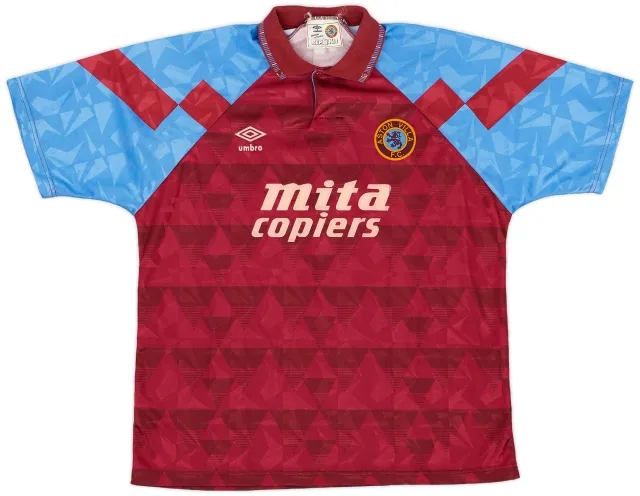 Umbro 1990-92 Aston Villa Home Shirt - 9/10 - (XL)