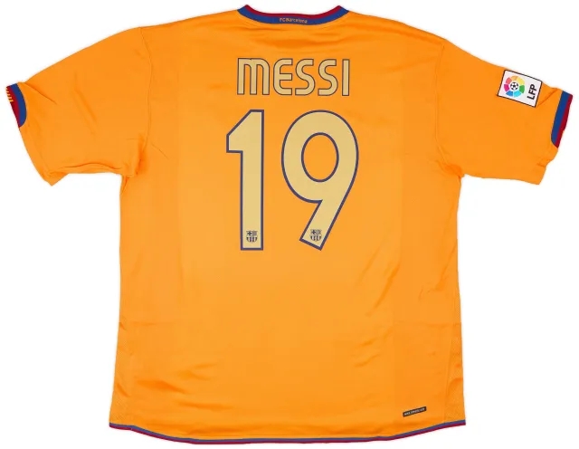 Nike 2006-08 Barcelona Away Shirt Messi #19 (XL)