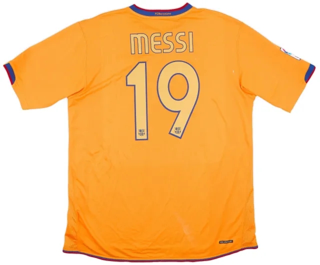 Nike 2006-08 Barcelona Away Shirt Messi #19 - 6/10 - (XL)