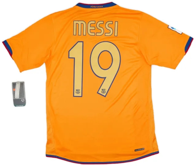 Nike 2006-08 Barcelona Away Shirt Messi #19 (S)