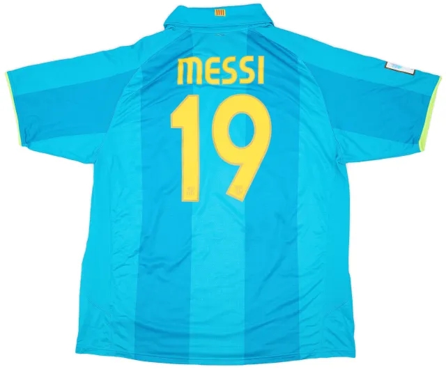 Nike 2007-09 Barcelona Away Shirt Messi #19 - 6/10 - (XXL)