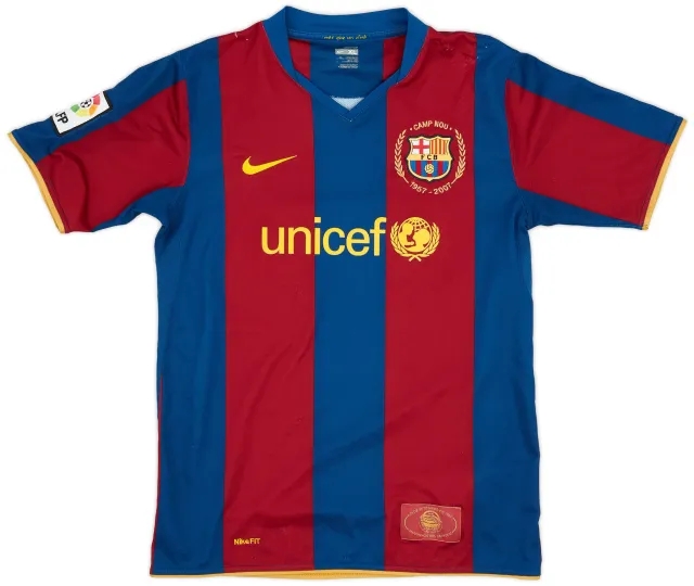 Nike 2007-08 Barcelona Home Shirt - 5/10 - (XL.Boys)