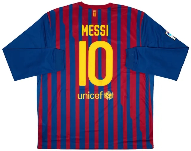 Nike 2011-12 Barcelona Home L/S Shirt Messi #10 (XXL)