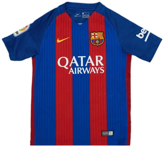 Nike 2016-17 Barcelona Home Shirt - 8/10 - (S.Boys)