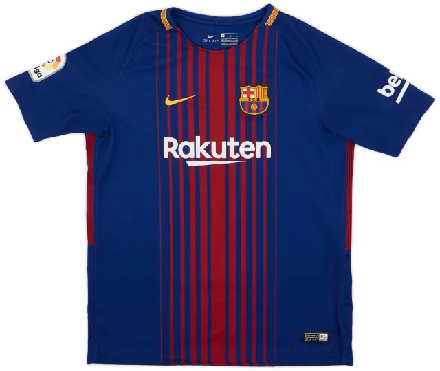 Nike 2017-18 Barcelona Home Shirt - 8/10 - (XL.Boys)