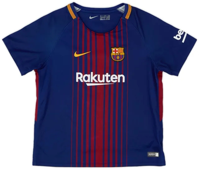 Nike 2017-18 Barcelona Home Shirt - 7/10 - (S.Boys)