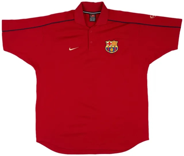 2001-02 Barcelona Nike Polo Shirt - 9/10 - (XL)