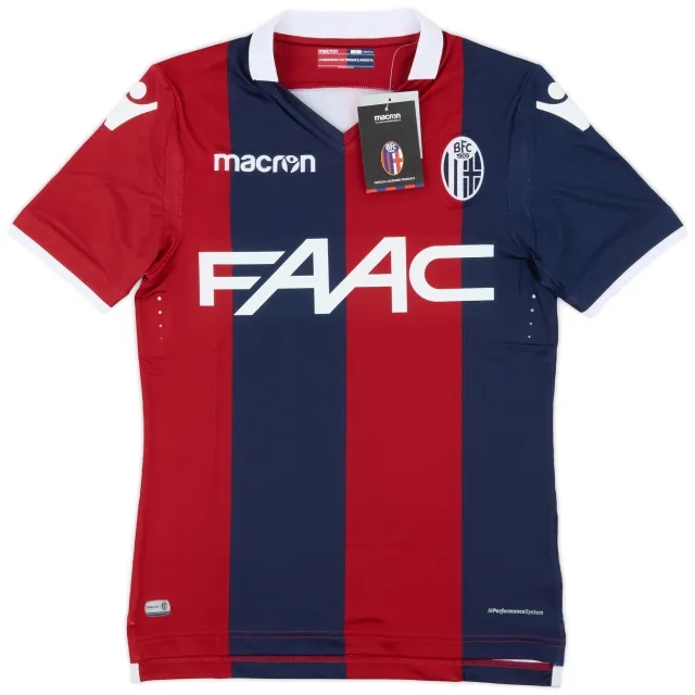 Macron 2017-18 Bologna Home Authentic Shirt (S)
