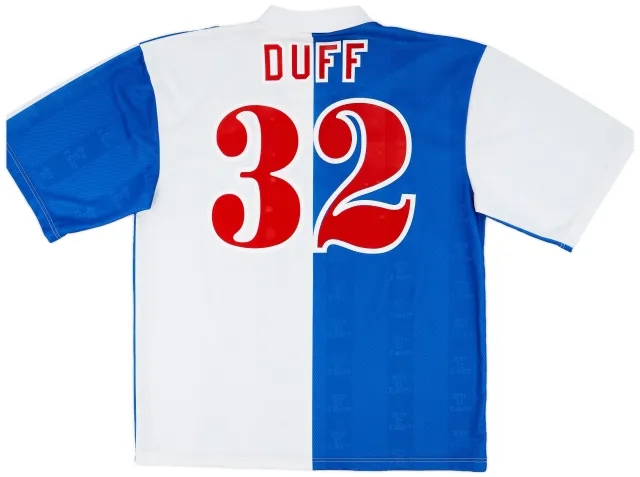 Asics 1996-98 Blackburn Home Shirt Duff #32 - 9/10 - (XXL)