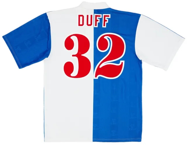 Asics 1996-98 Blackburn Home Shirt Duff #32 - 8/10 - (XL)