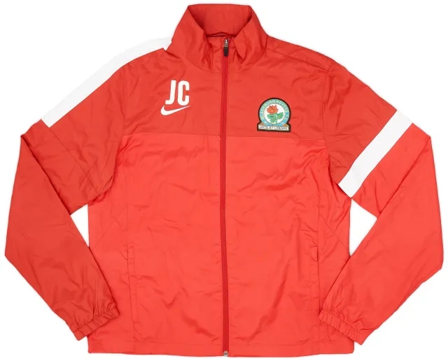 2013-14 Blackburn Nike Staff Issue Track Jacket 'JC' - 9/10 - (M)