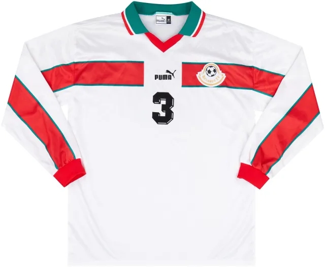 Puma 1999 Belarus Match Worn Home L/S Shirt #3 (Tarlowski) v Italy