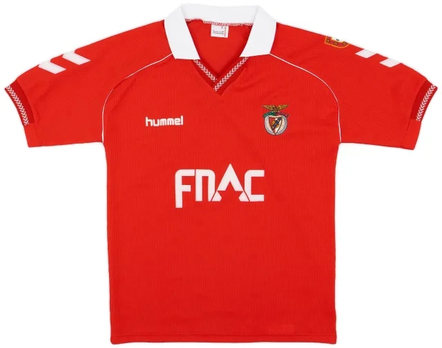 Hummel 1991-92 Benfica Home Shirt - 8/10 - (M)