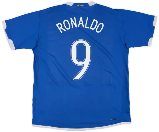 Nike 2006-07 Brazil Away Shirt Ronaldo #9 - 8/10 - (XXL)