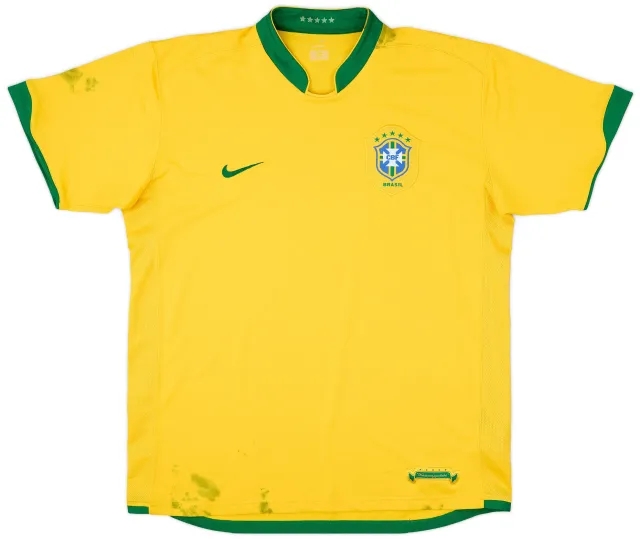 Nike 2006-08 Brazil Home Shirt - 4/10 - (XL)