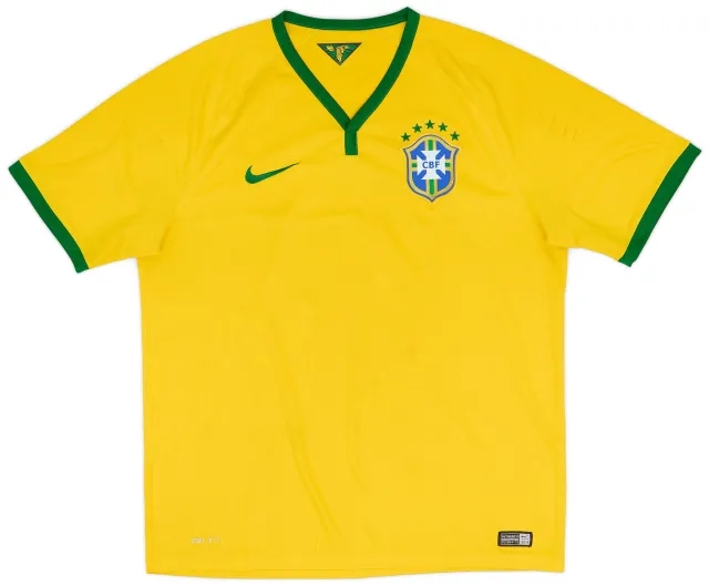 Nike 2014-15 Brazil Home Shirt - 6/10 - (L)