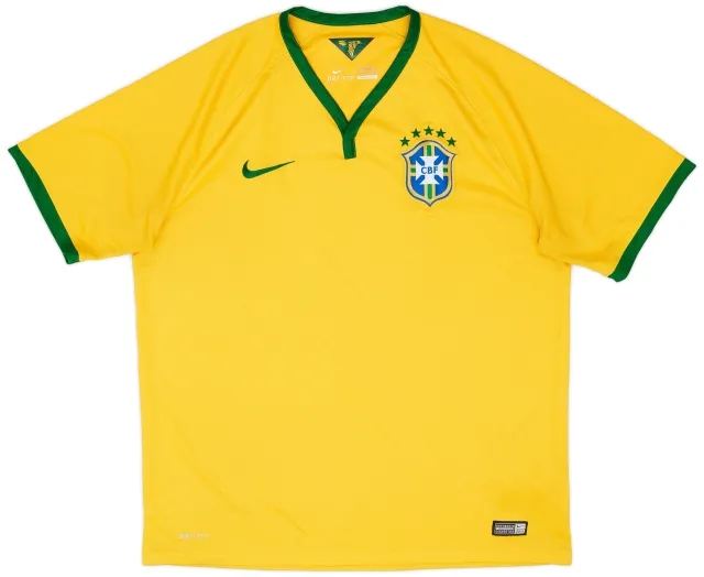 Nike 2014-15 Brazil Home Shirt - 6/10 - (XL)