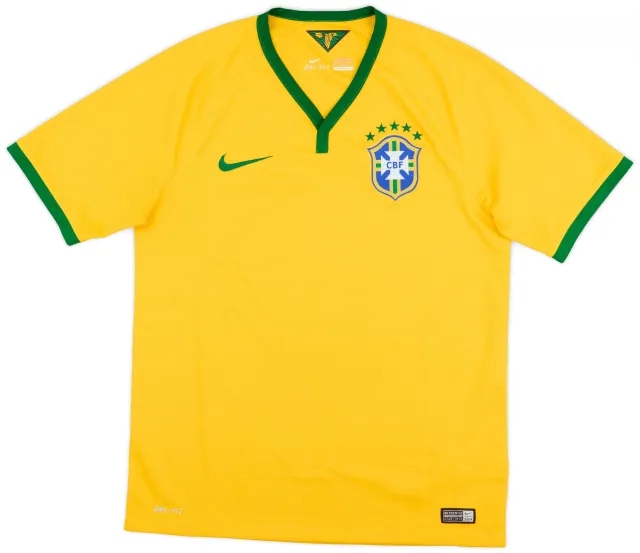 Nike 2014-15 Brazil Home Shirt - 6/10 - (M)