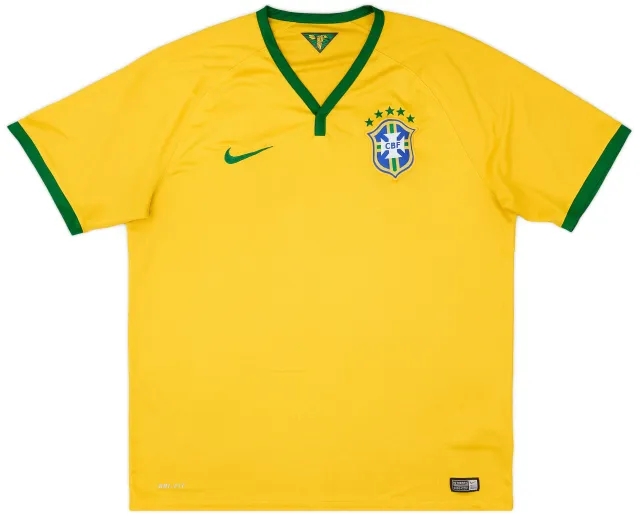 Nike 2014-15 Brazil Home Shirt - 6/10 - (XL)