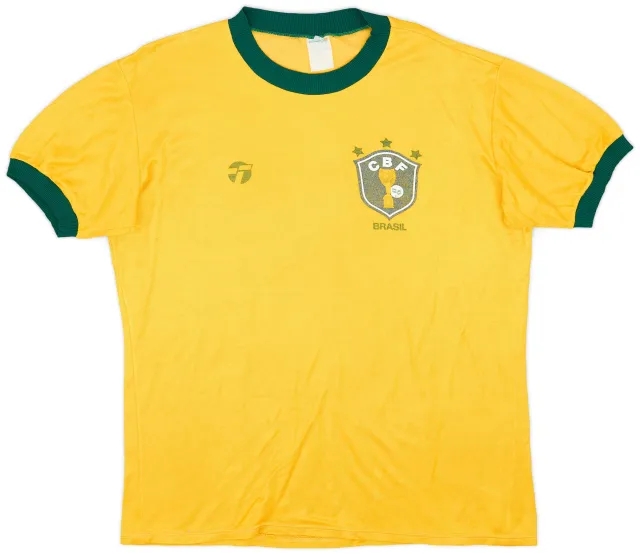 1982-85 Brazil Home Shirt - 8/10 - (XL)