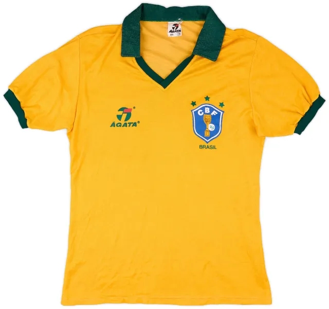 1985-88 Brazil Home Shirt #11 - 8/10 - (L)