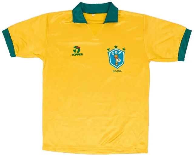 1990 Brazil Home Shirt - 8/10 - (L)