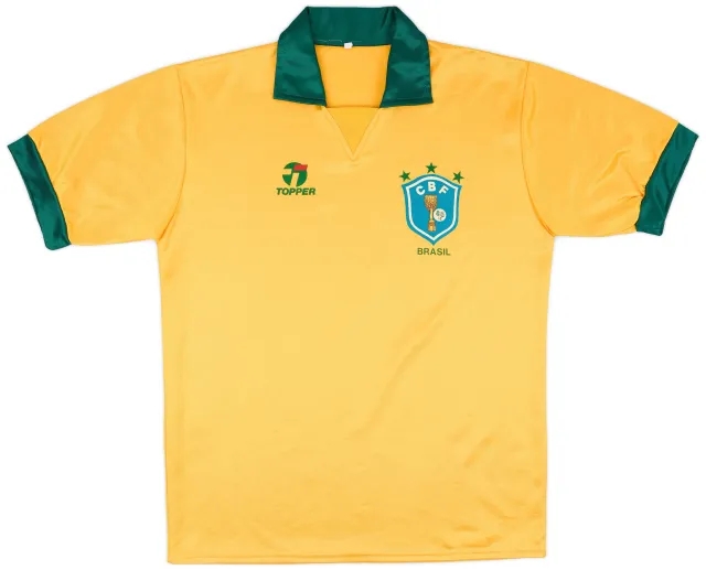 1990 Brazil Home Shirt - 8/10 - (L)