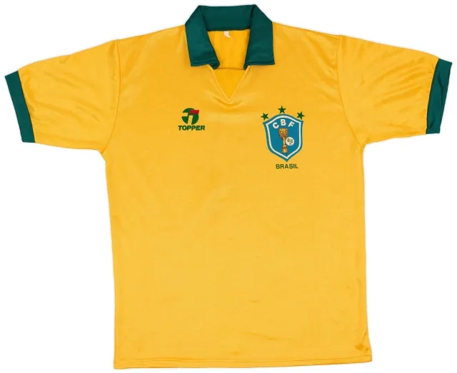 1990 Brazil Home Shirt - 8/10 - (L)