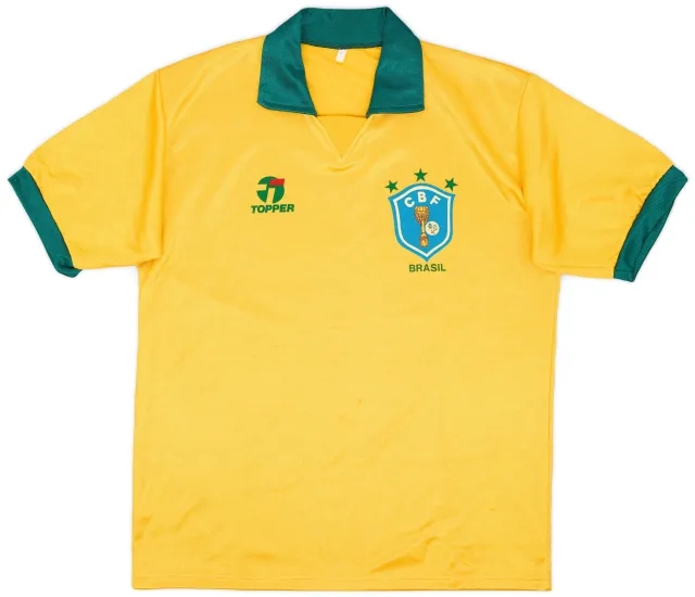 1990 Brazil Home Shirt - 8/10 - (L)